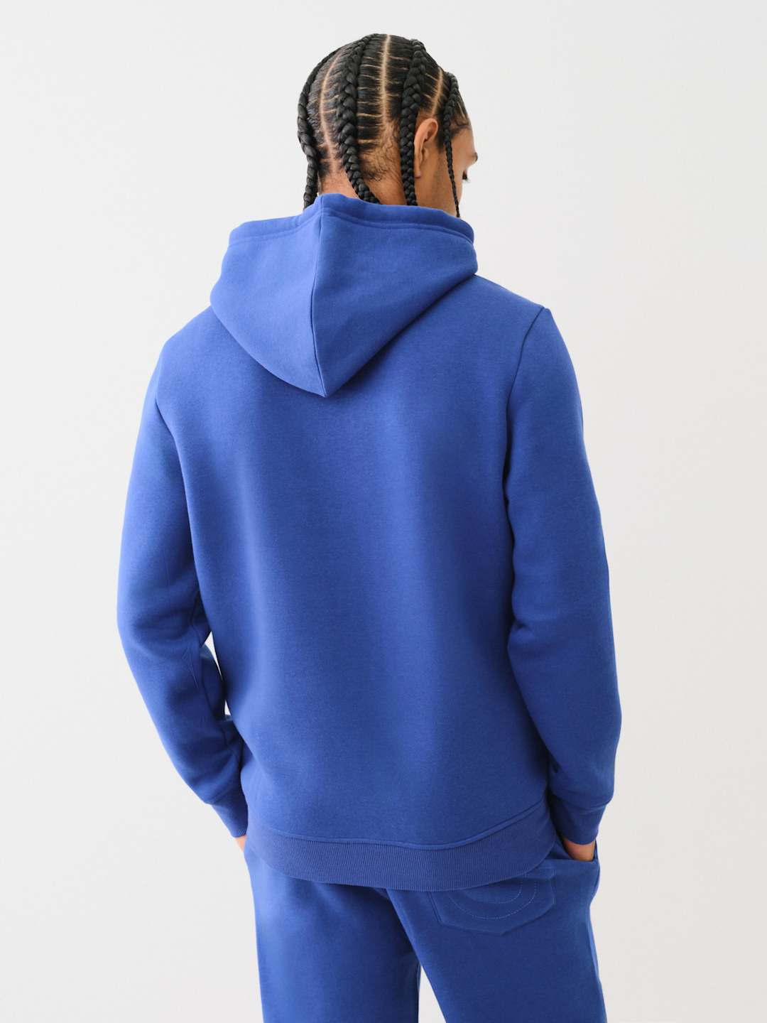 True Religion Sweater Registered Stud Pullover Hoodie Sodalite Blue