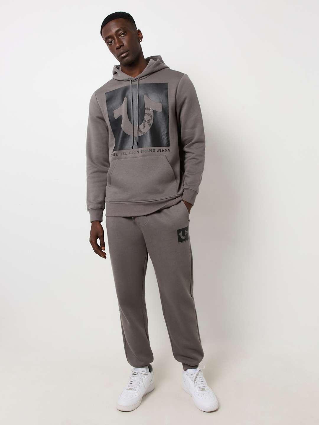 True Religion Jogger Registered Stud Classic Jogger Granite Grey