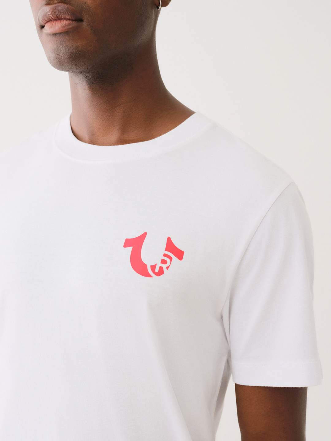 True Religion Crew TR Tourist SS Tee Plastisol White