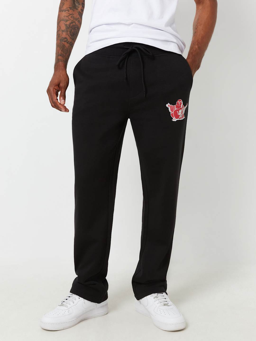 True Religion Jogger Radiant Buddha Straight Leg Jet Black
