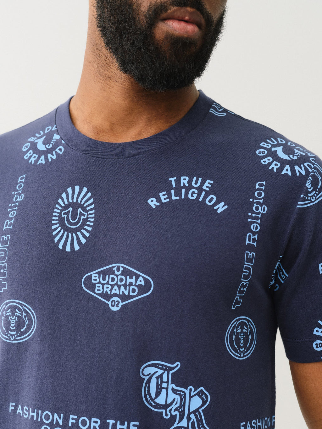 True Religion Scattered Aop Tee Dress Blue