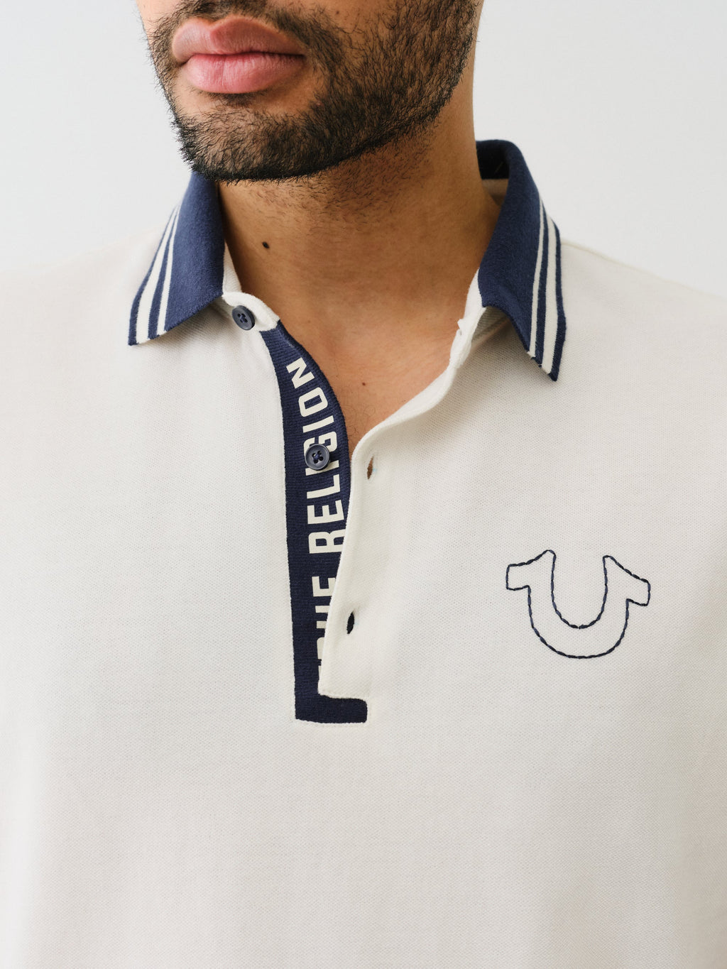 True Religion Tr Gusset Polo Winter White