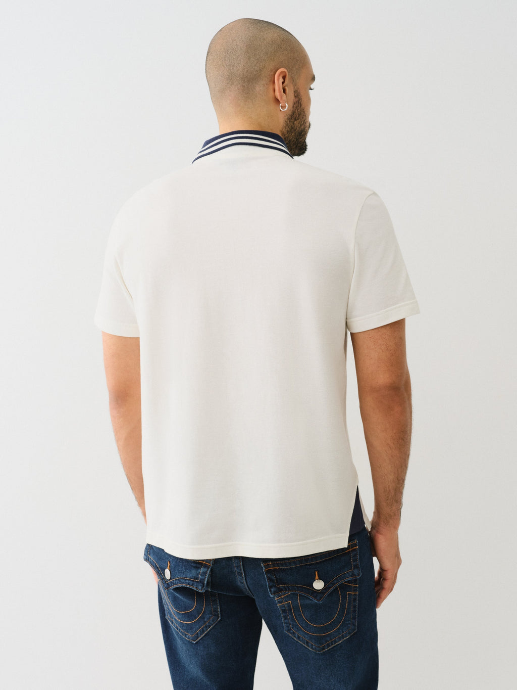 True Religion Tr Gusset Polo Winter White