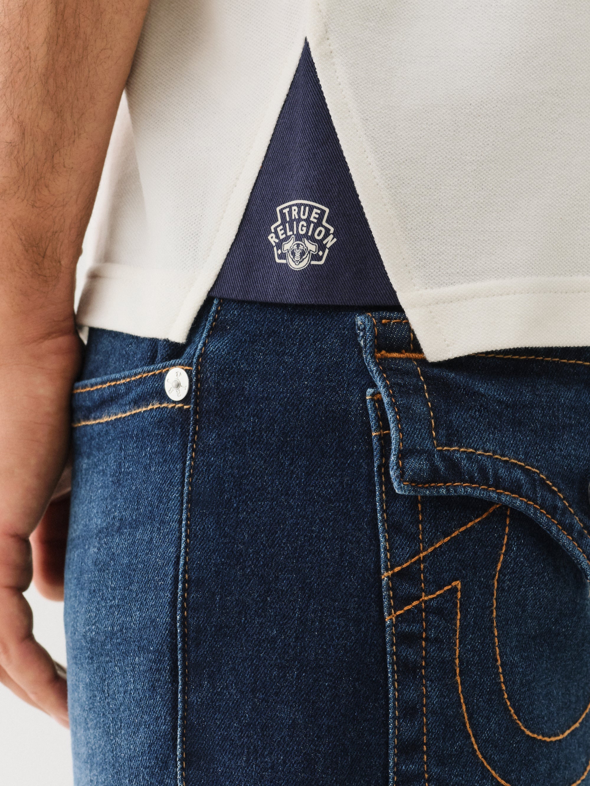 True Religion Tr Gusset Polo Winter White