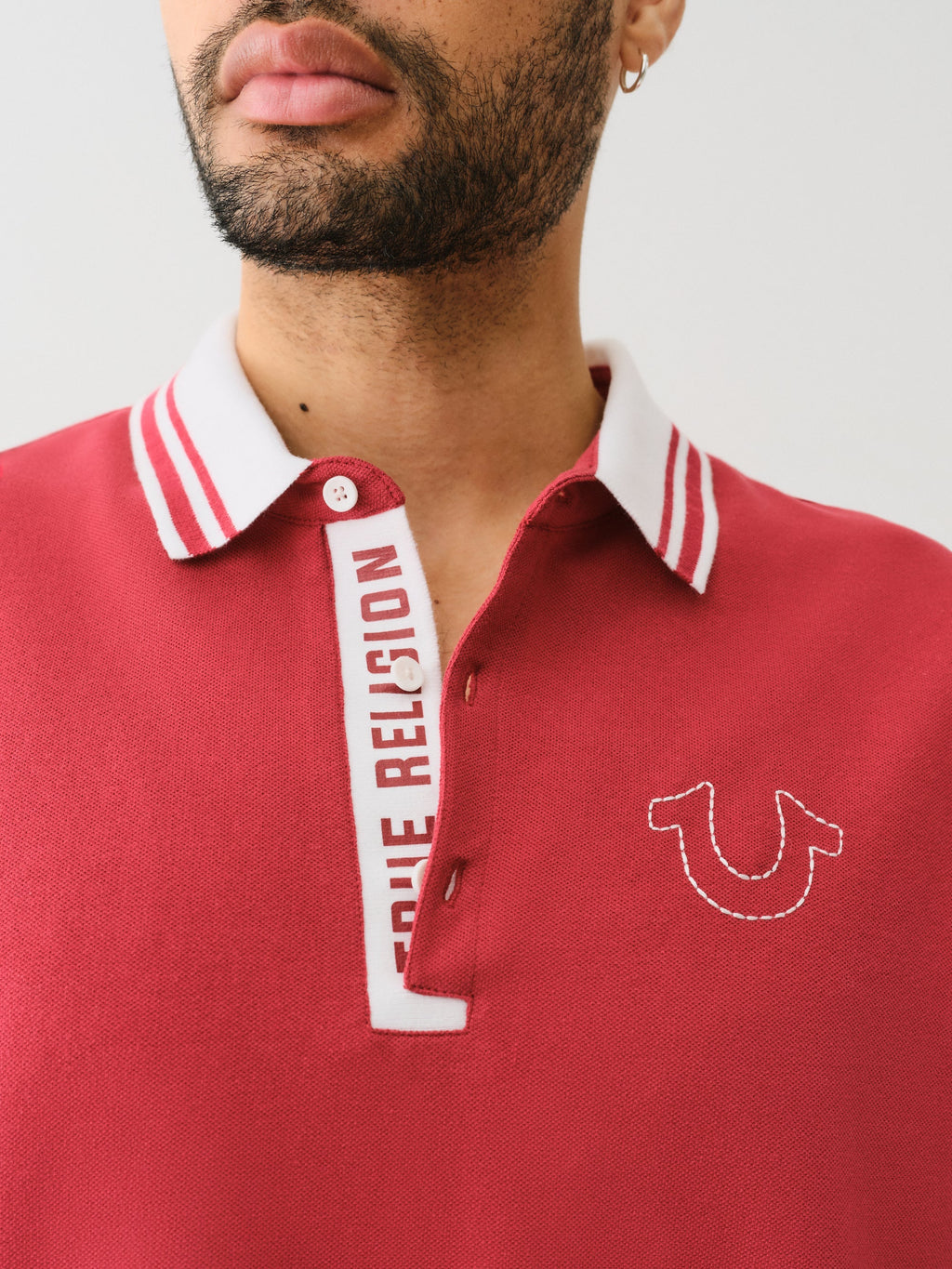 True Religion Tr Gusset Polo Red Dahlia