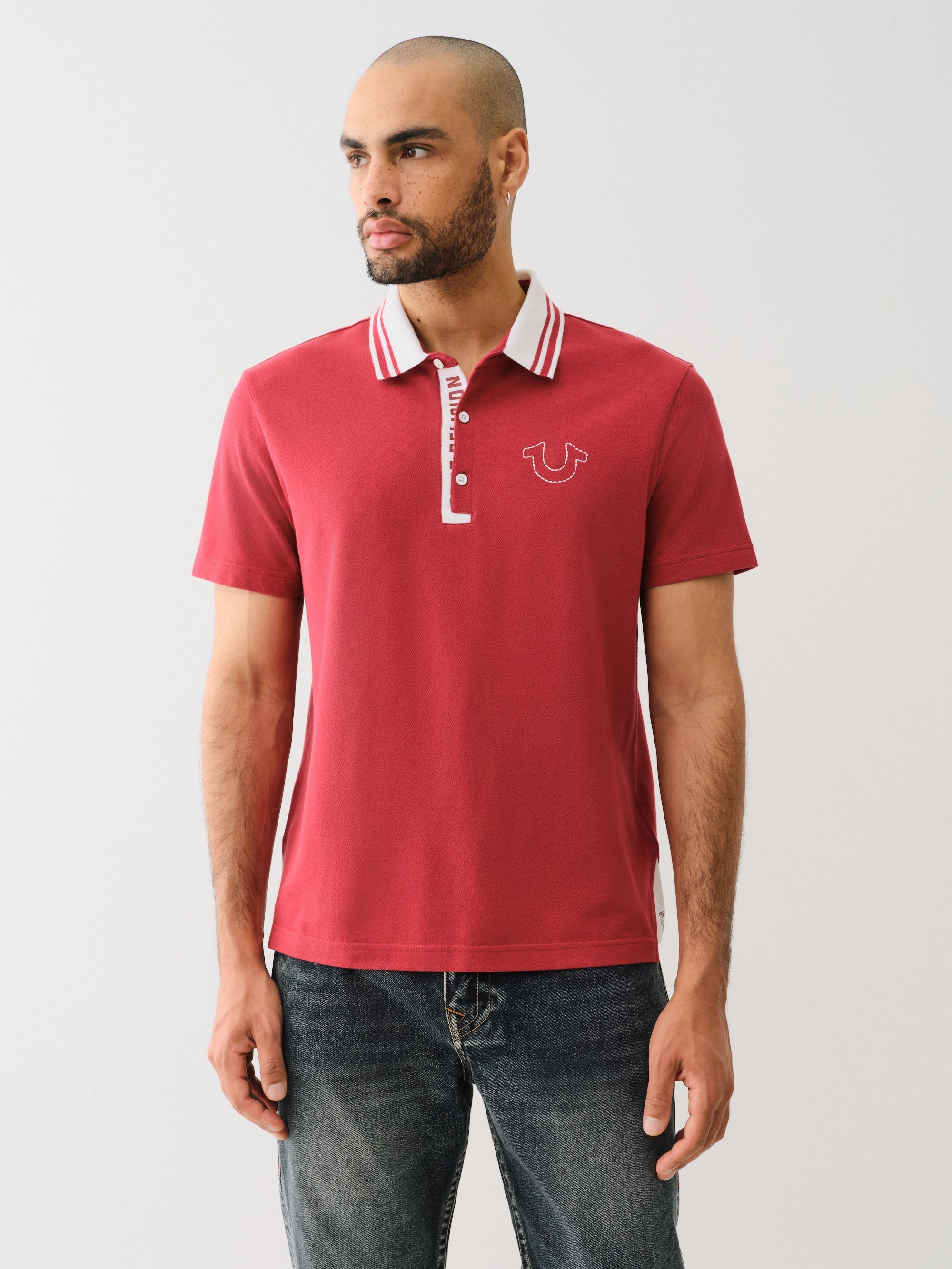 True Religion Tr Gusset Polo Red Dahlia