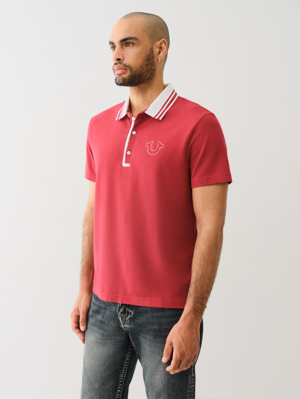 True Religion Tr Gusset Polo Red Dahlia
