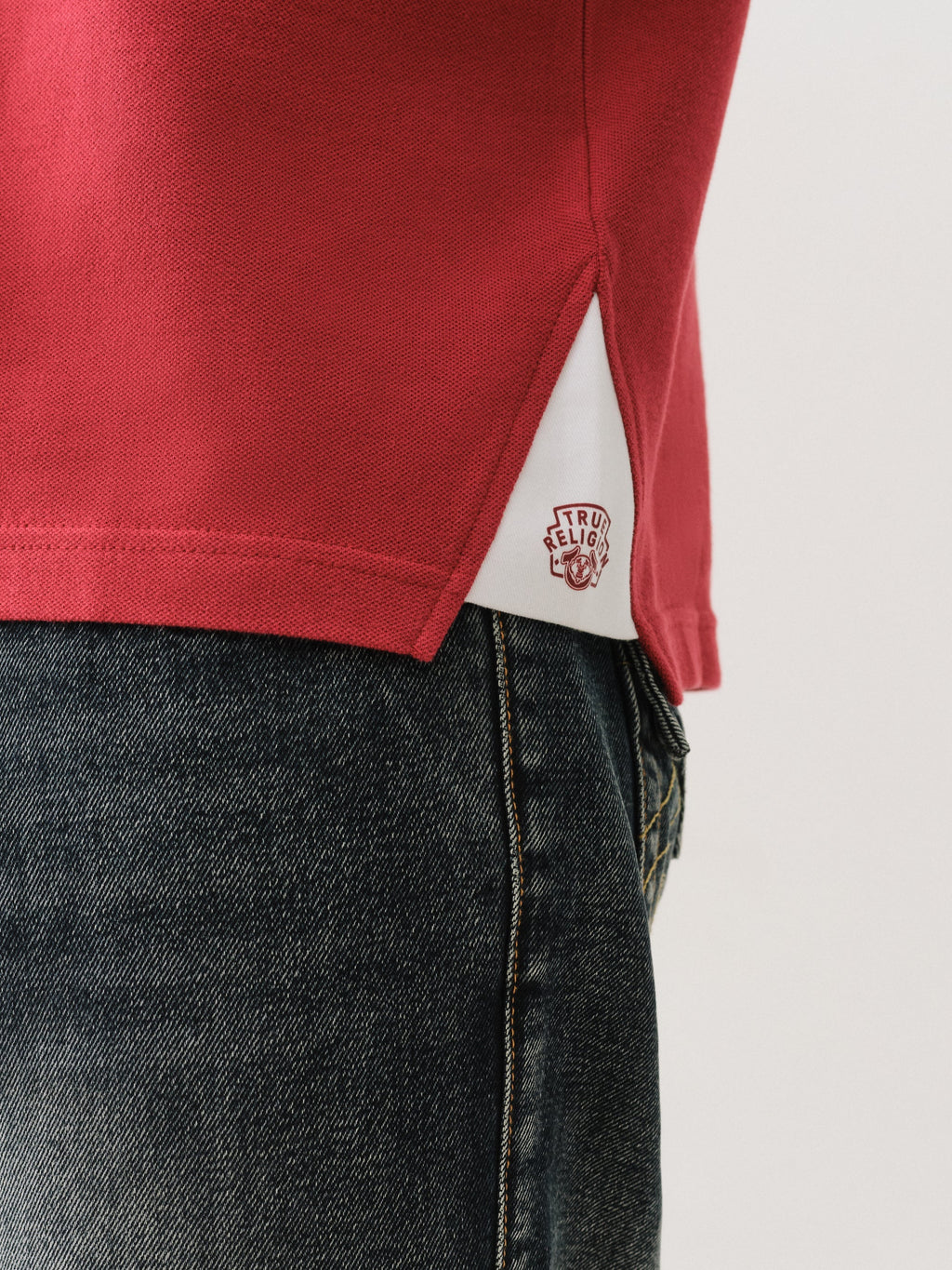 True Religion Tr Gusset Polo Red Dahlia