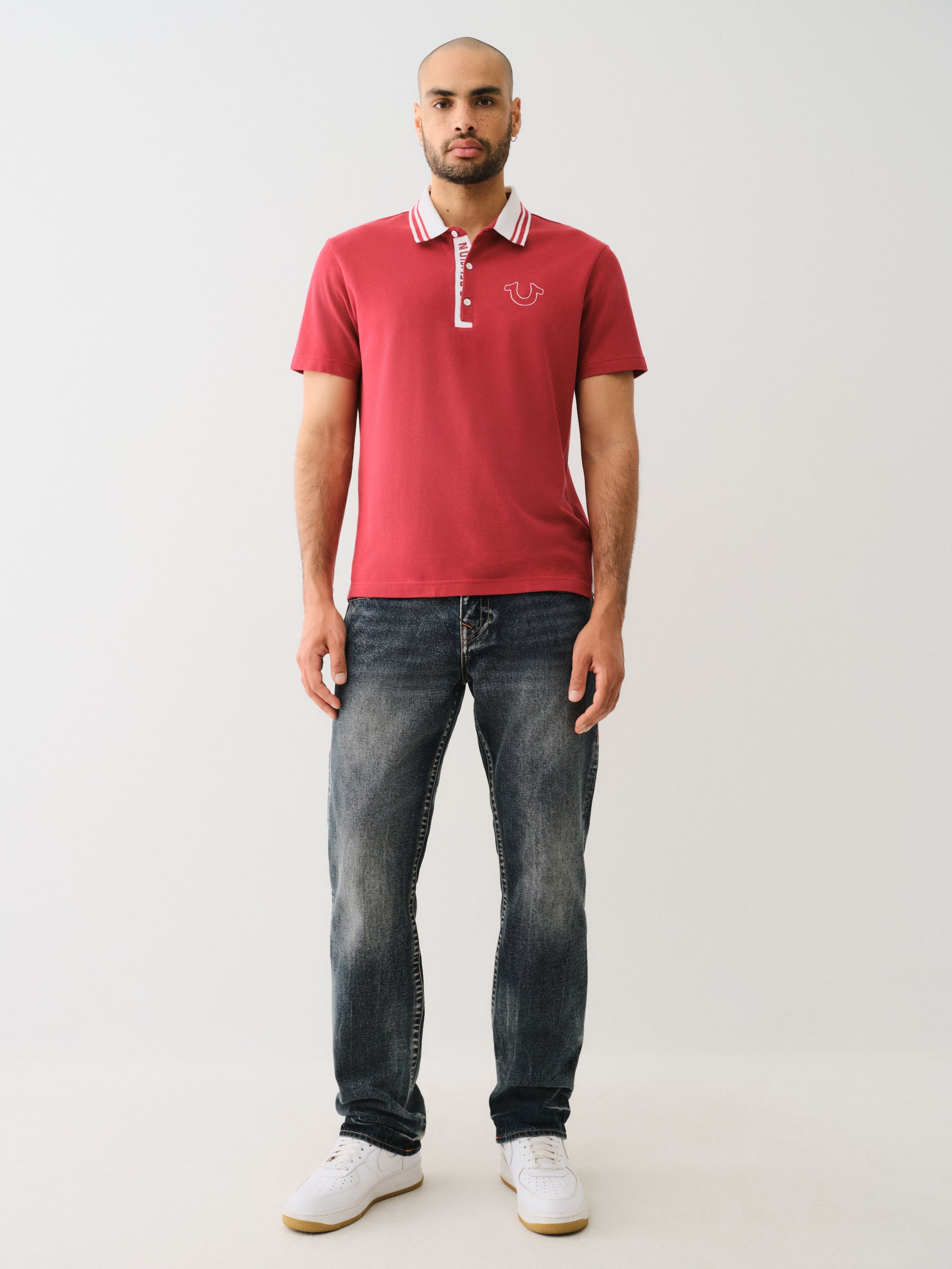 True Religion Tr Gusset Polo Red Dahlia