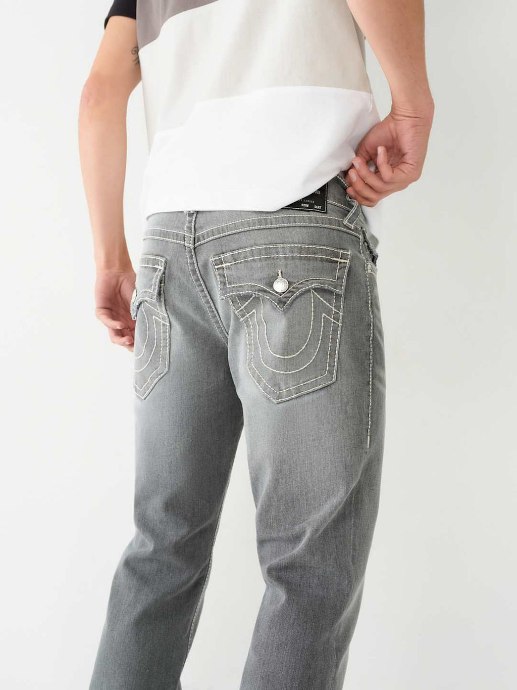 True Religion Ricky Big T Jeans Chalk Grey Wash