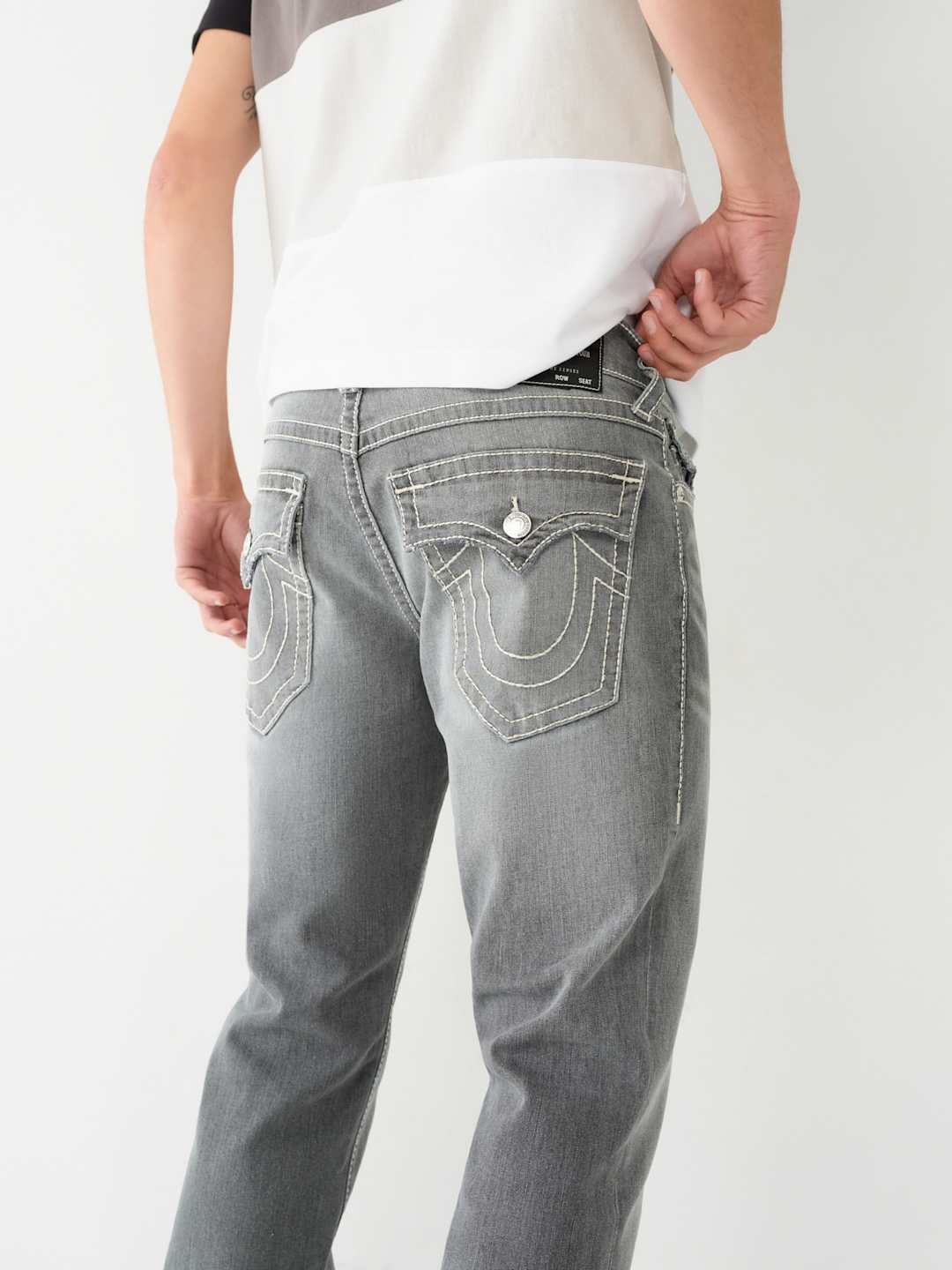 True Religion Ricky Big T Jeans Chalk Grey Wash
