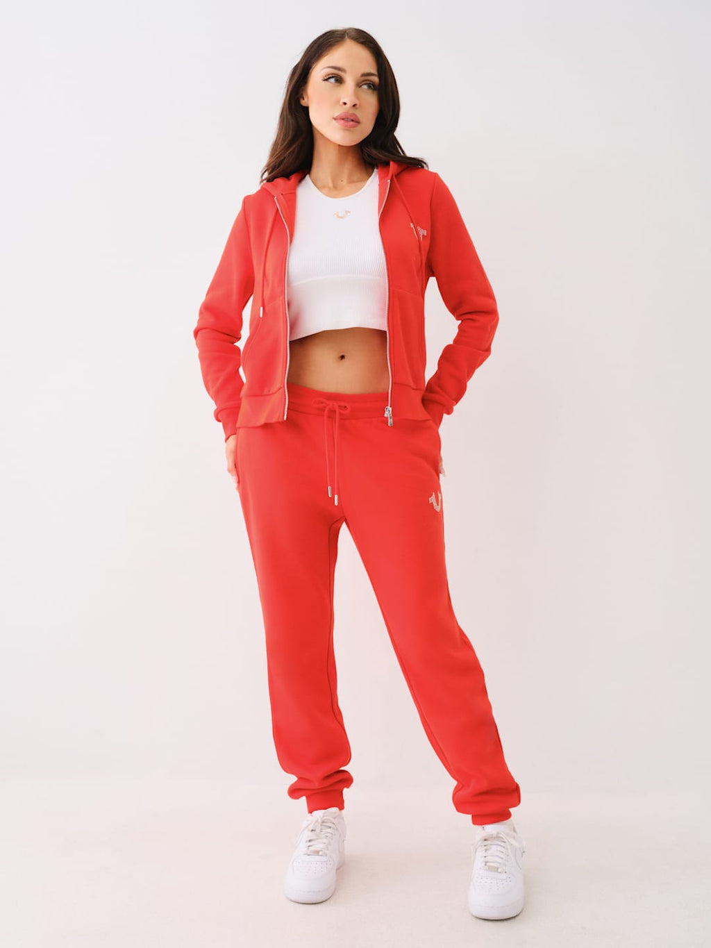 True Religion Crystal Track Pants Classic Fiery Red