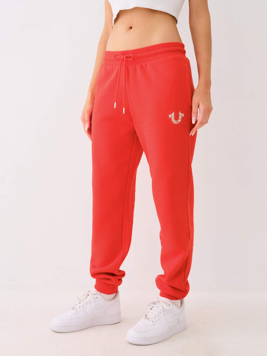 True Religion Crystal Track Pants Classic Fiery Red