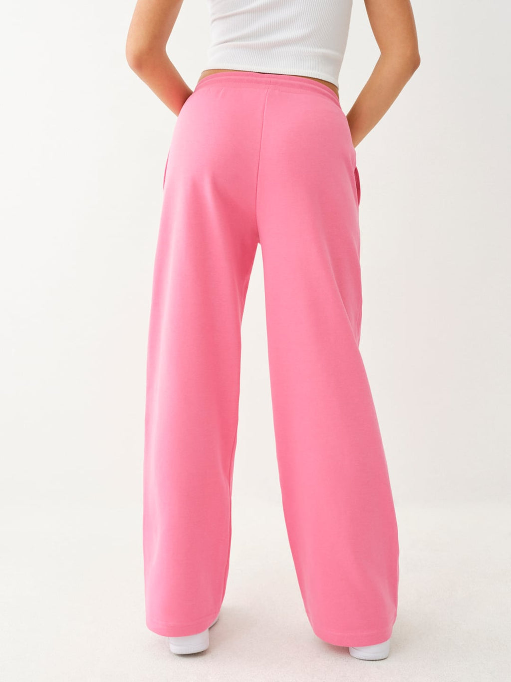 True Religion Crystal French Terry Track Pants Pink