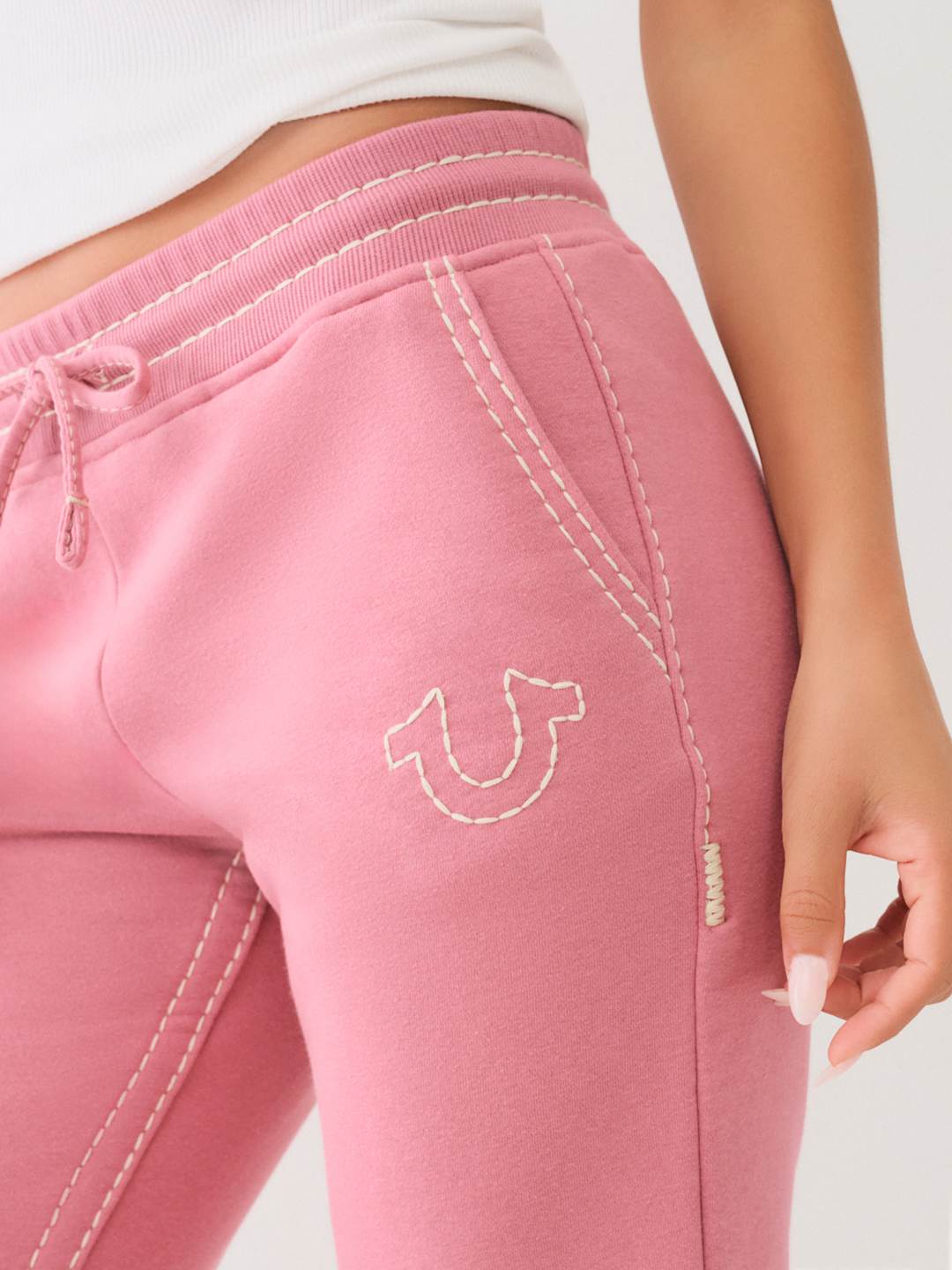 True Religion Classic Track Pants Ladies Heather Rose