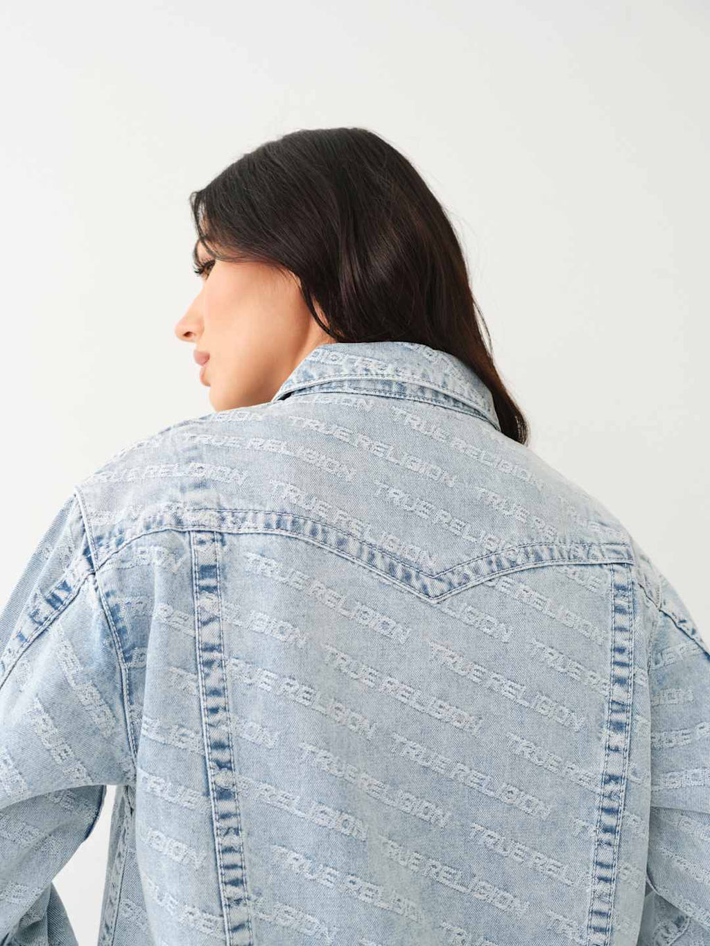 True Religion Jimmy Jacket Oversized Monogram Leaping Water