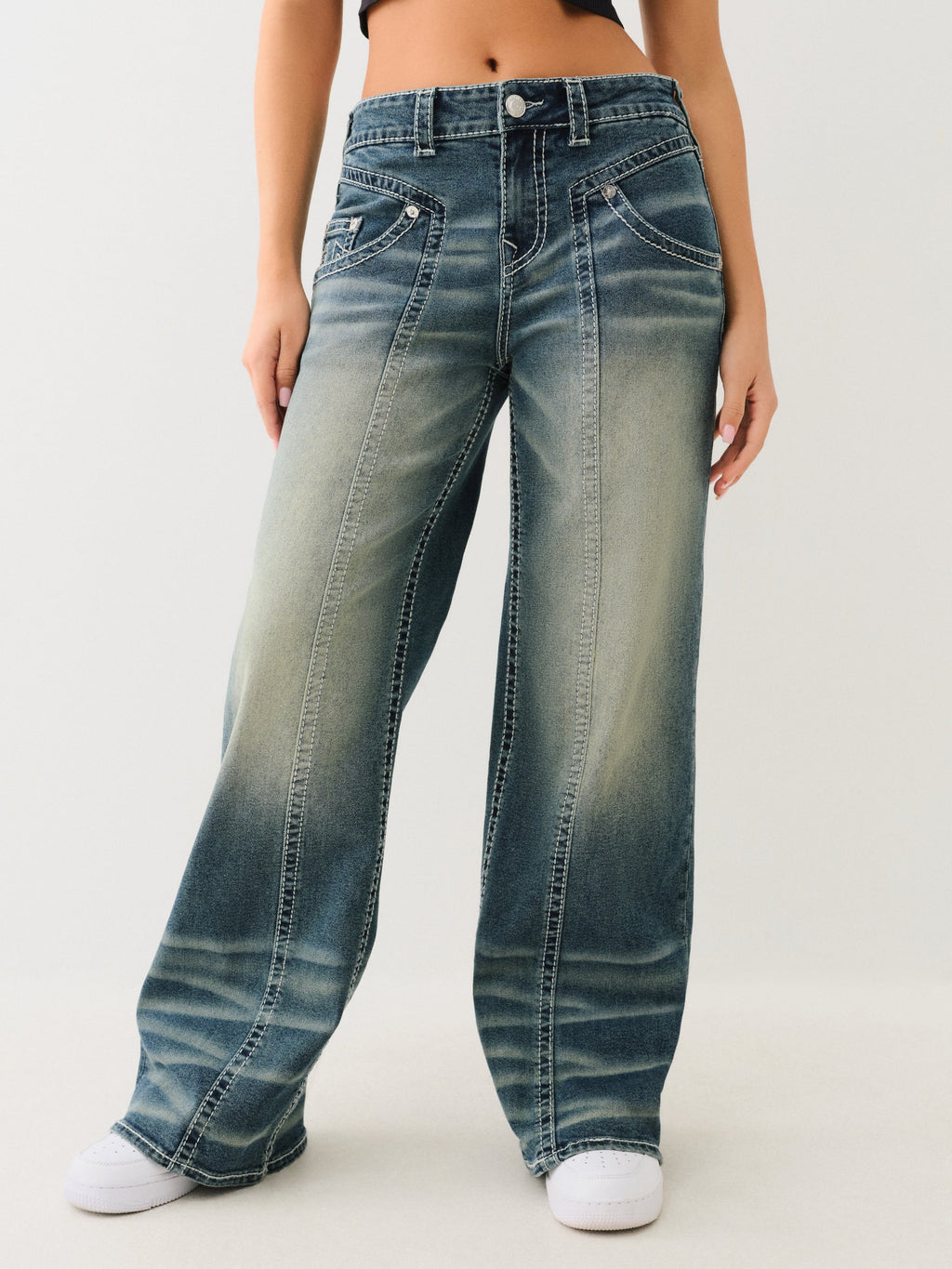 True Religion Bobbi Baggy Big T Emerald Fade