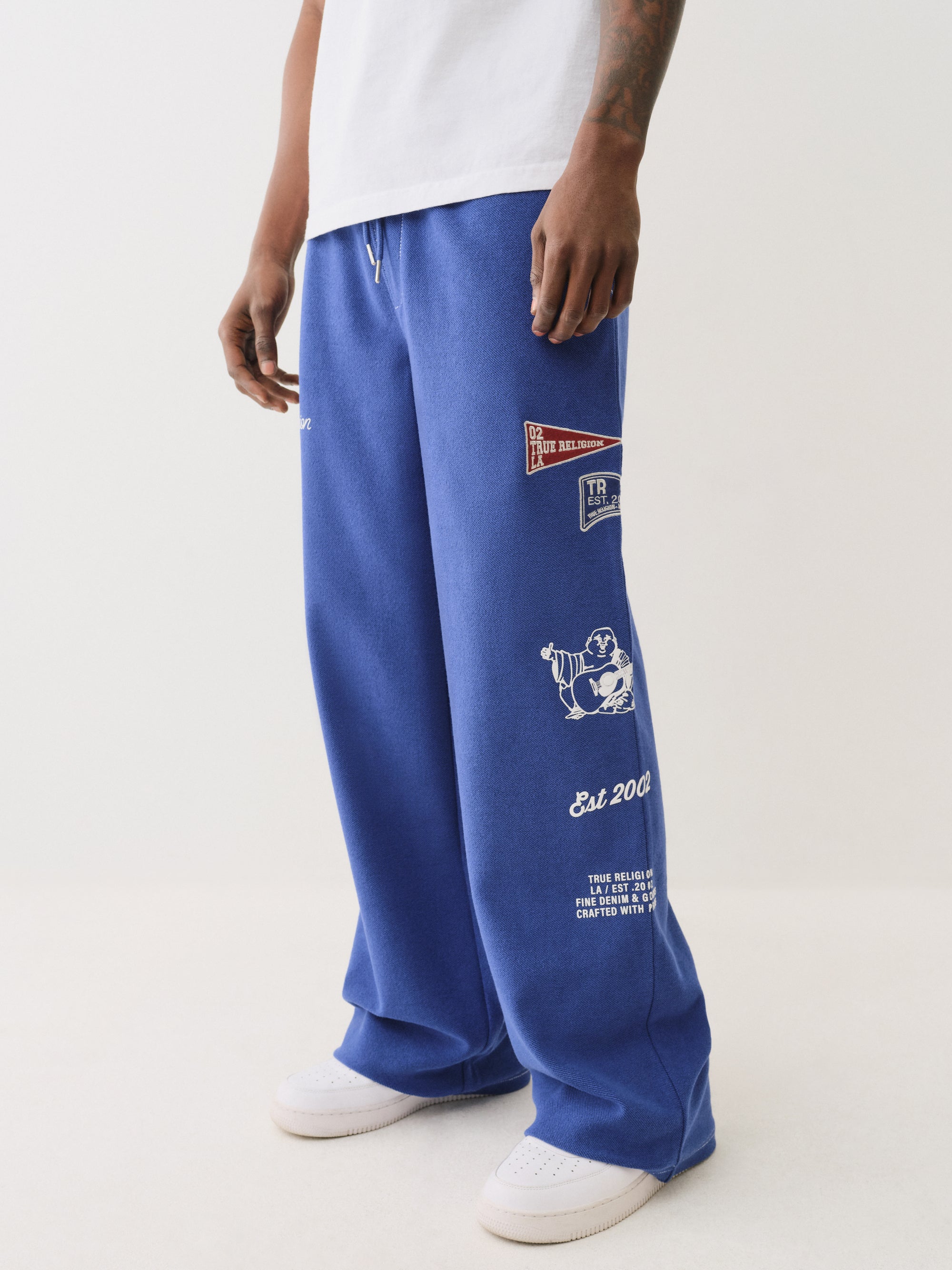 True Religion Reverse Terry Baggy Sweatpant Mazarine Blue