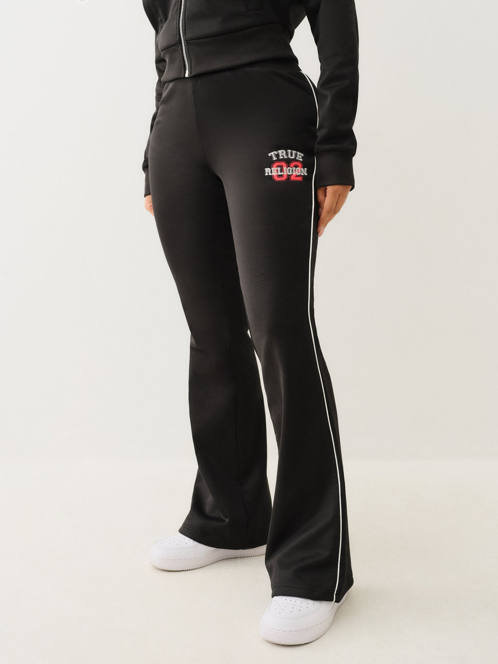 True Religion Sporty Bootcut Track Pant Jet Black