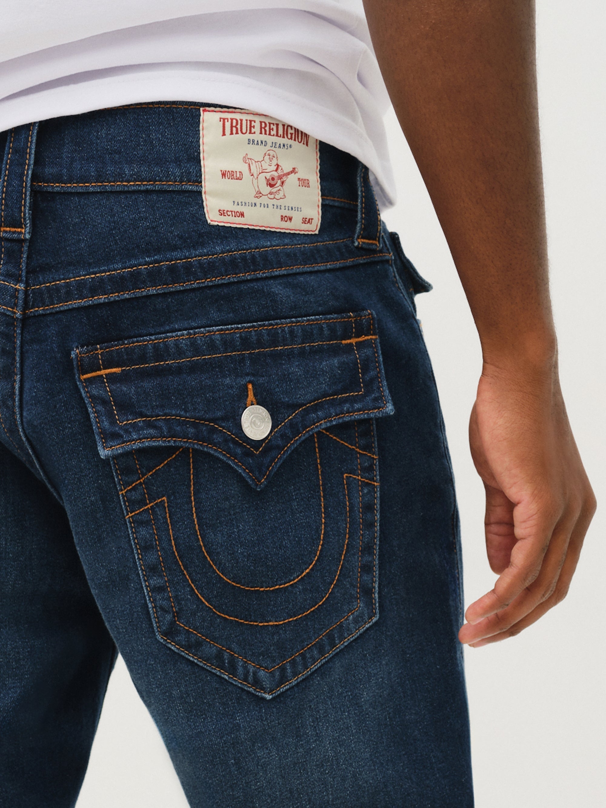 True Religion Geno Sn Flap 32In Damon Dark Wash