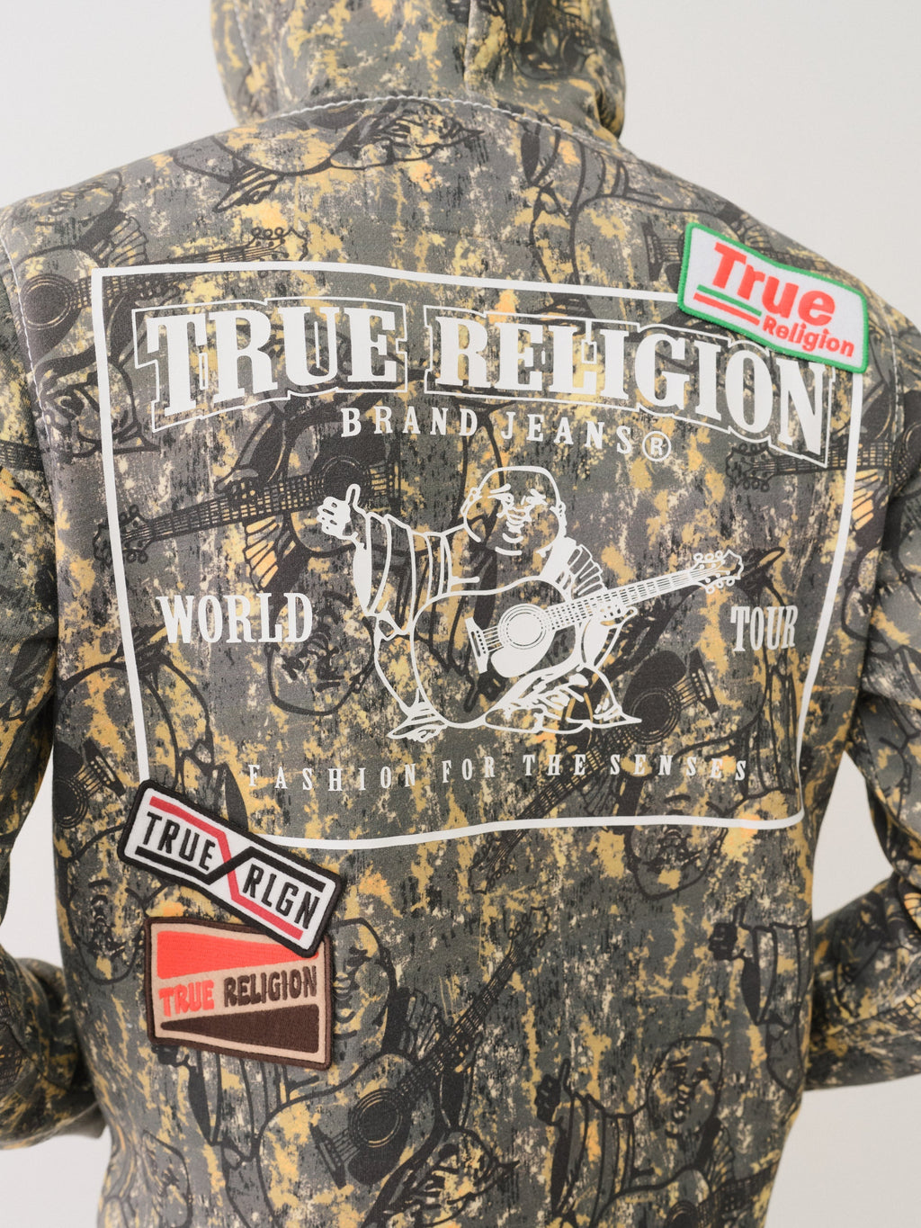 True Religion Patch Buddha Camo Big T Zip Up Buddha Camo