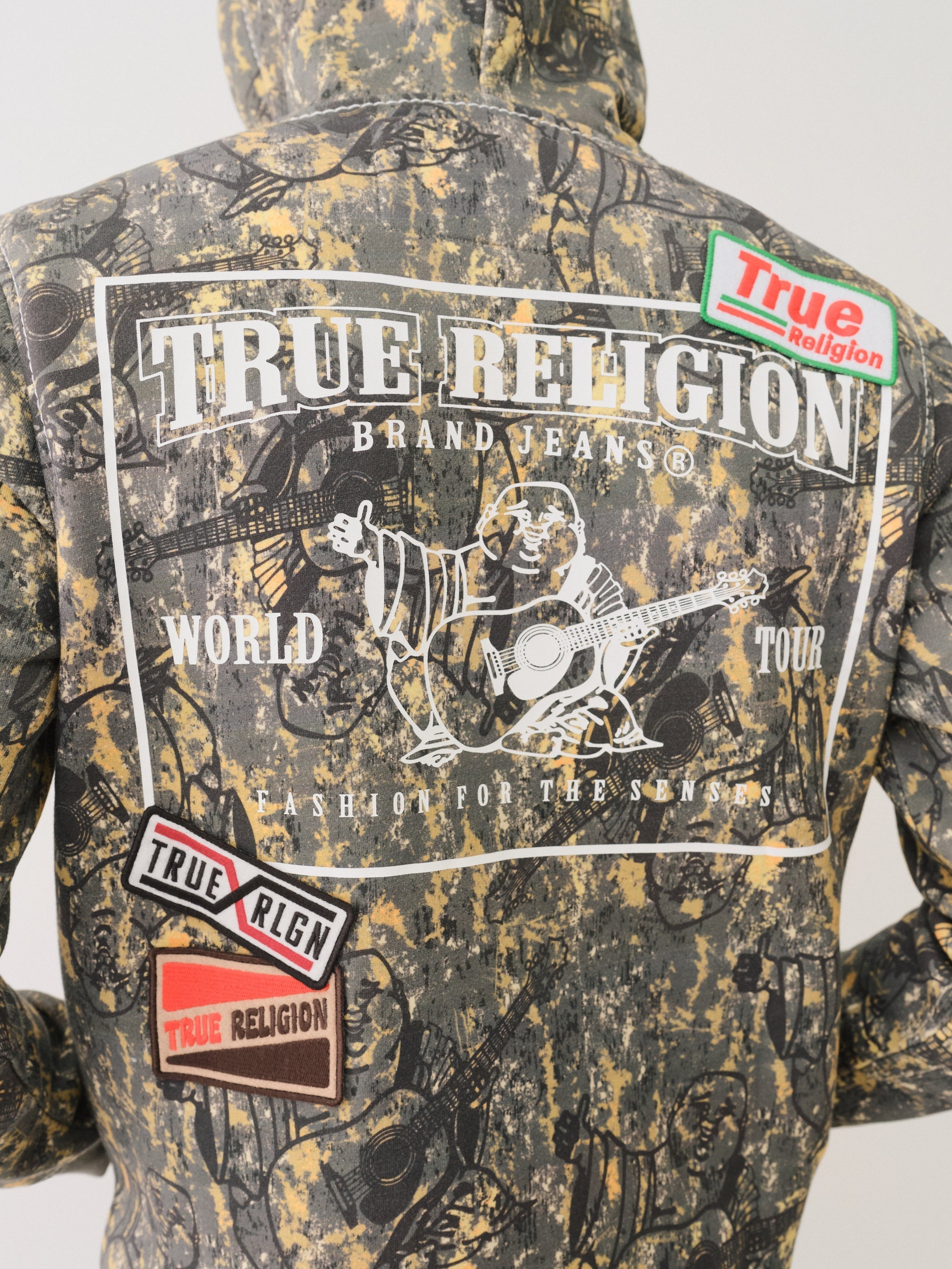True Religion Patch Buddha Camo Big T Zip Up Buddha Camo
