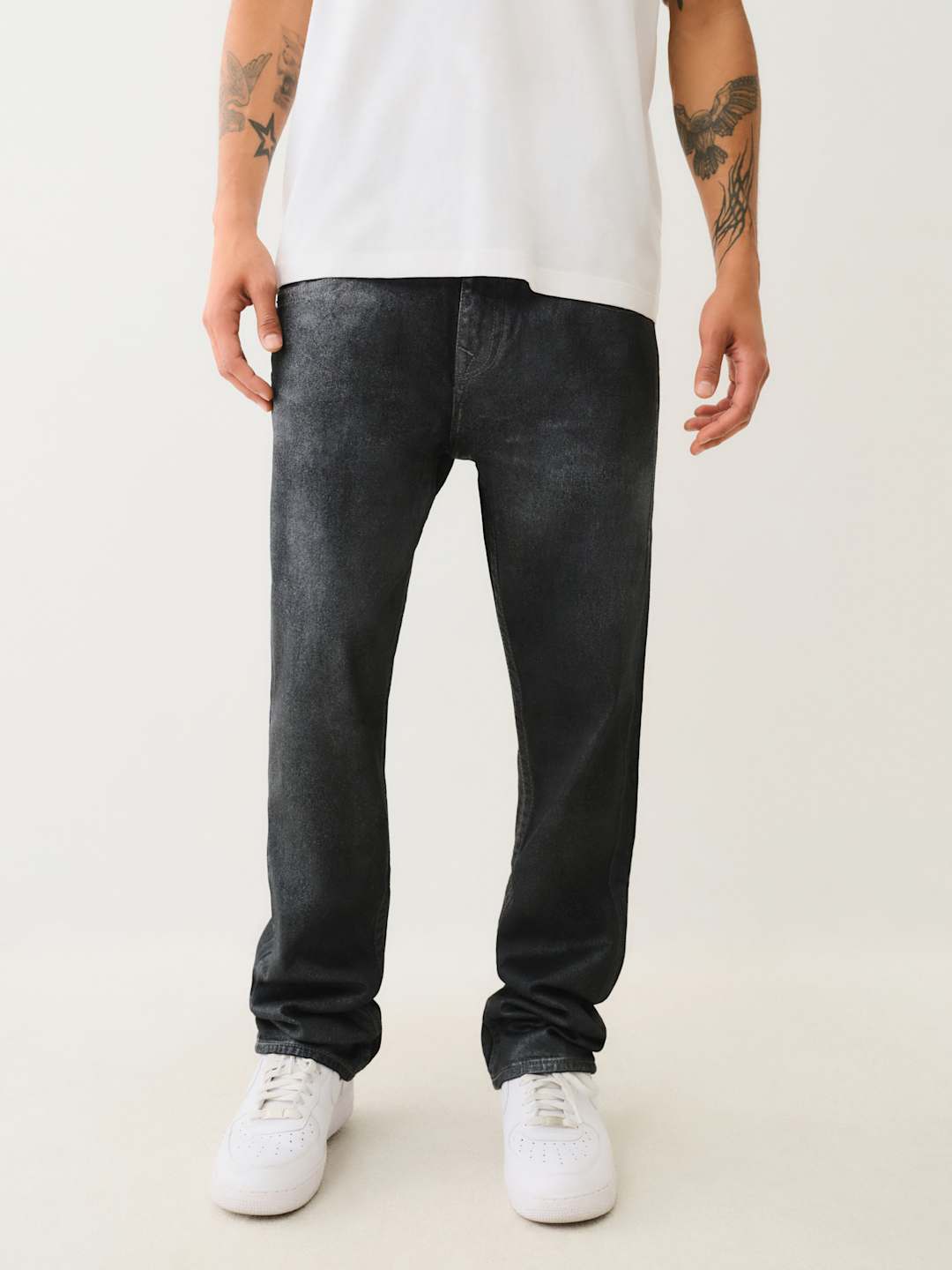 True Religion Jeans Ricky SN Flap Foil Coated Cygnus Foil Coated Black