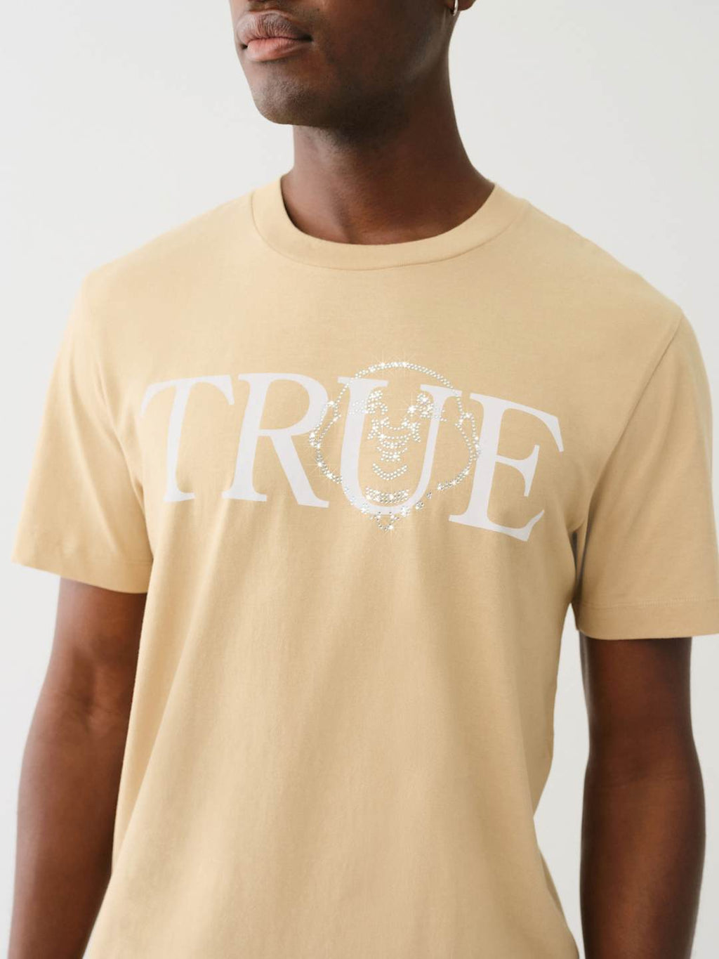 True Religion Crew True Crystal Face SS Tee Travertine
