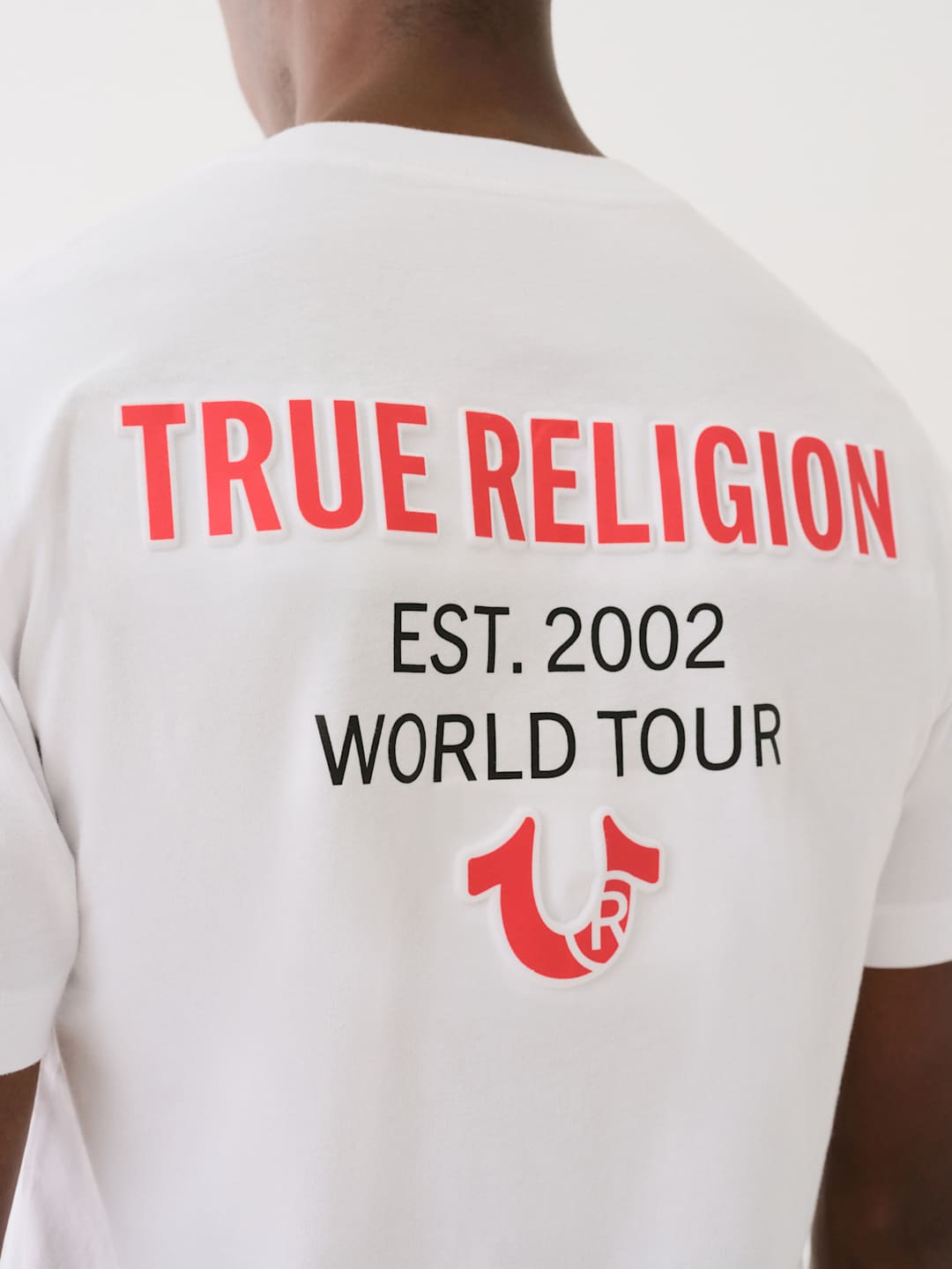 True Religion Crew TR Tourist SS Tee Plastisol White