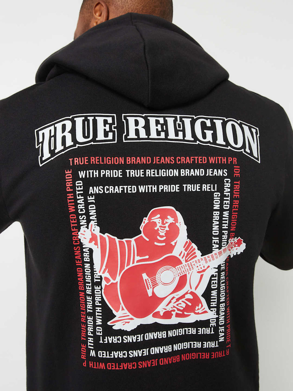 True Religion Sweater Radiant Buddha Zip Hoodie Jet Black