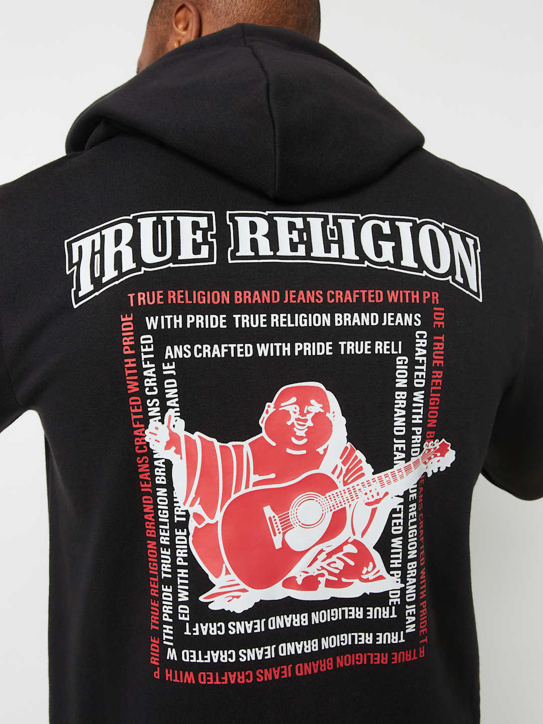 True Religion Sweater Radiant Buddha Zip Hoodie Jet Black