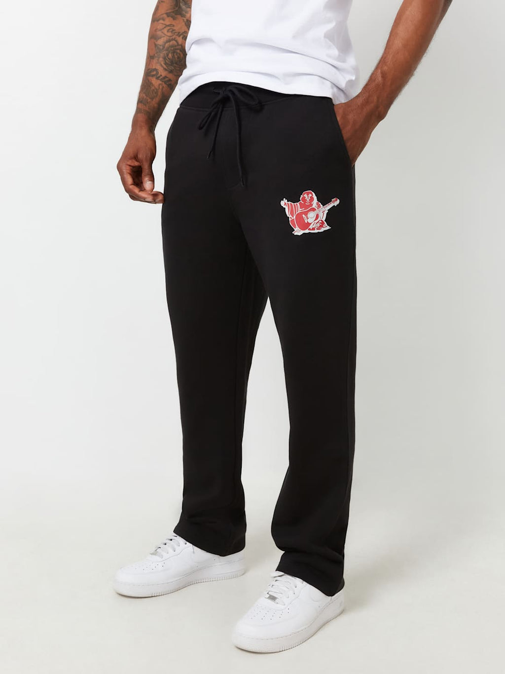 True Religion Jogger Radiant Buddha Straight Leg Jet Black