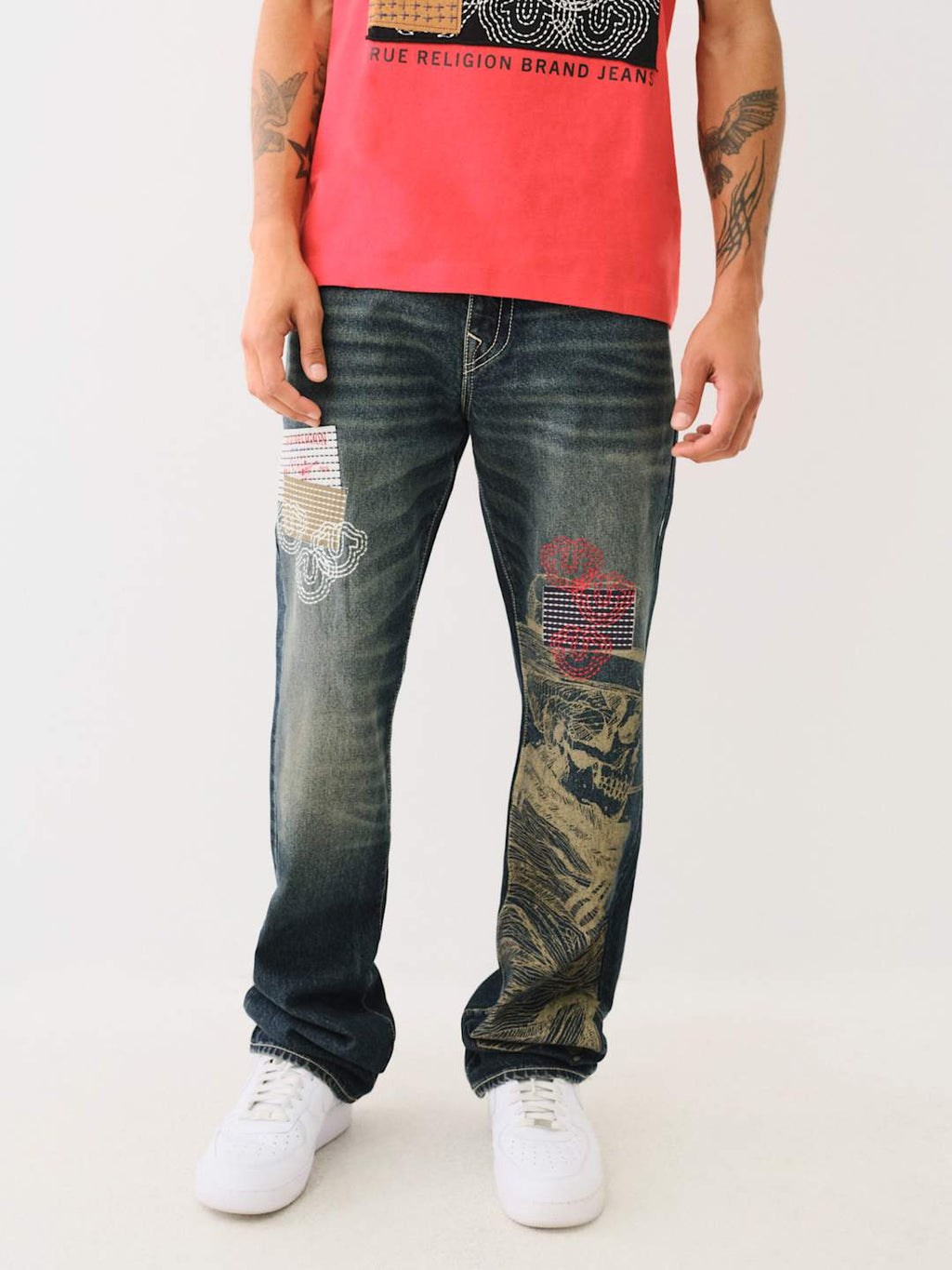 True Religion Jean Stacked Billy FLP SN Yellowstn Wayne Dark Wash