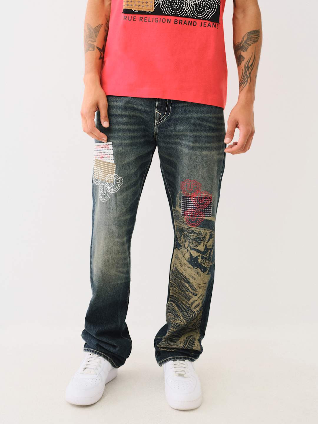 True Religion Jean Stacked Billy FLP SN Yellowstn Wayne Dark Wash