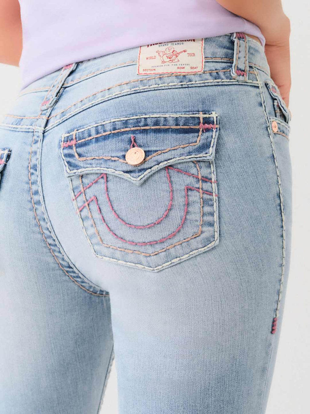 True Religion Jeans Ladies Halle MR Skinny Flap Super T Andromeda