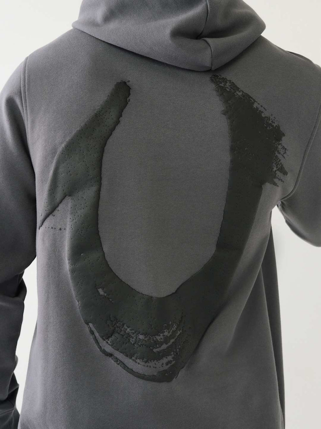 True Religion Sweater Painted HS Pullover Hoodie Iron Gate