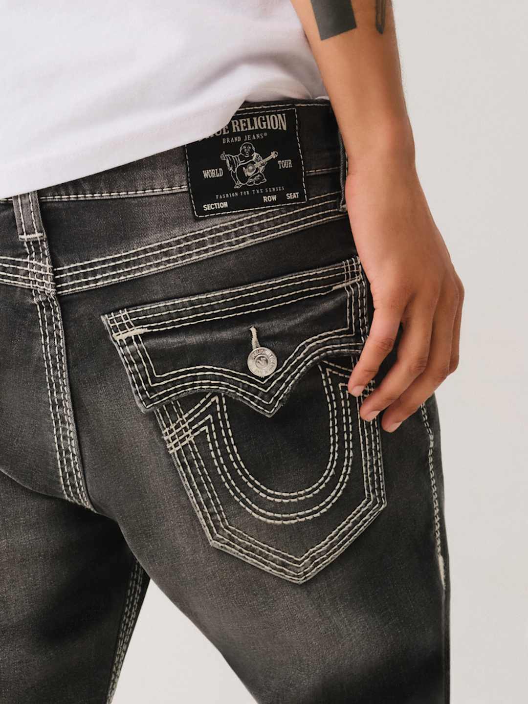 True Religion Ricky Jeans Biig Qt Flap Space Grey Wash