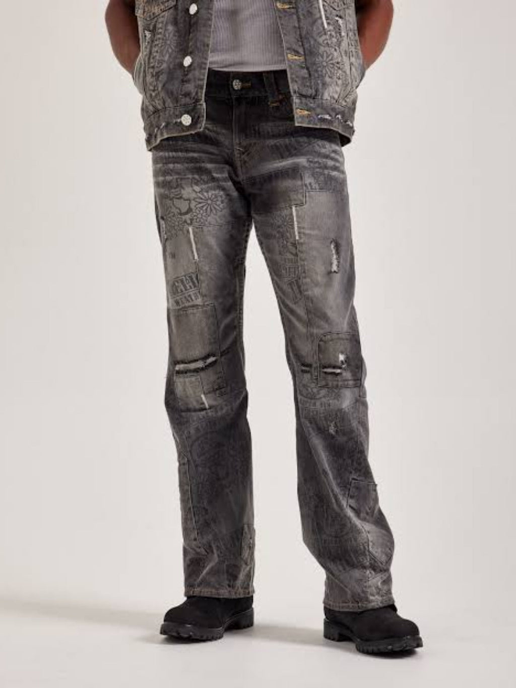 True Religion Joey Jeans Denim Stack Harmonium Grey Wash