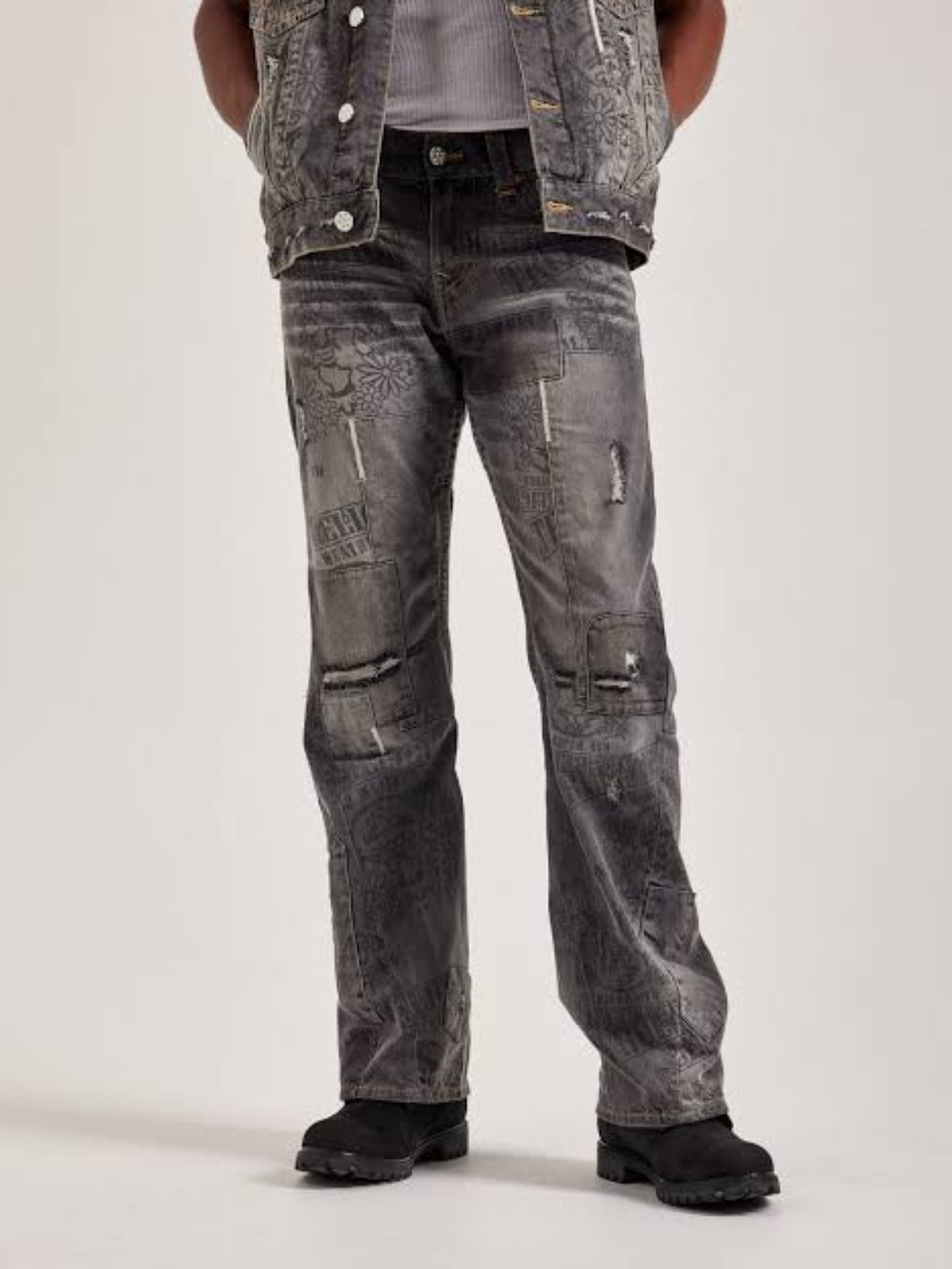 True Religion Joey Jeans Denim Stack Harmonium Grey Wash