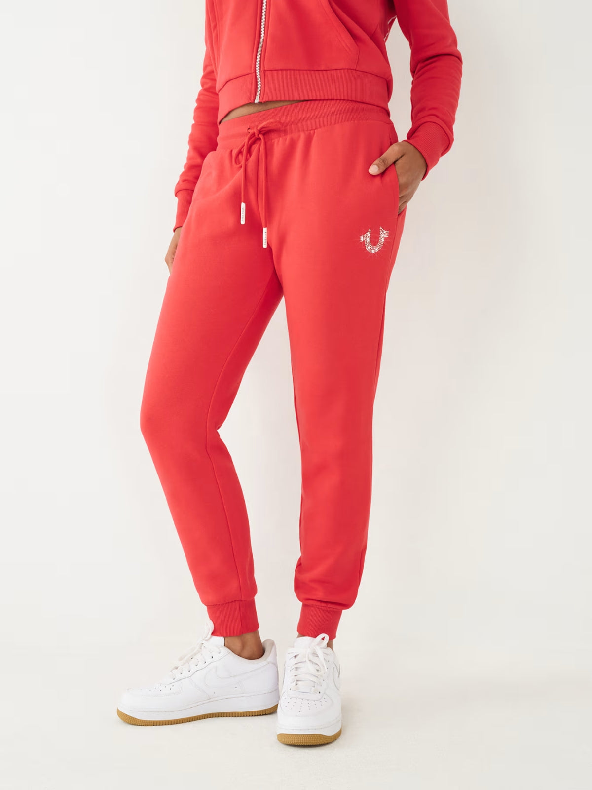 True Religion Crystal Track Pants Classic Fiery Red