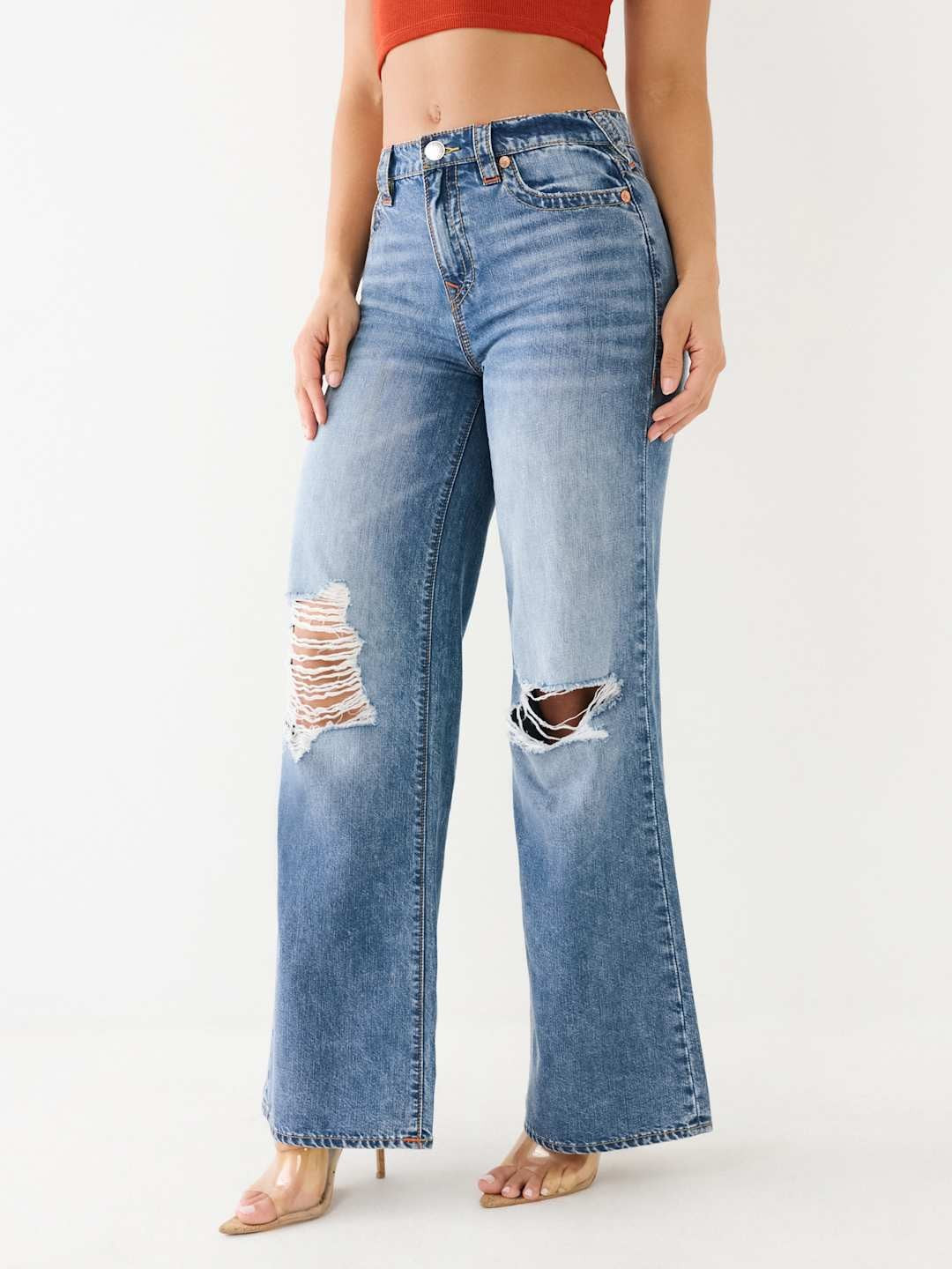 True Religion Jeans Ladies Leila High Rise Destroy